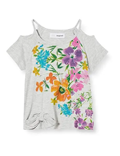 Desigual TS_edimburgo T-Shirt, Grigio (Gris Vigore Medio 2003), 116 (Taglia Unica: 5/6) Bambina