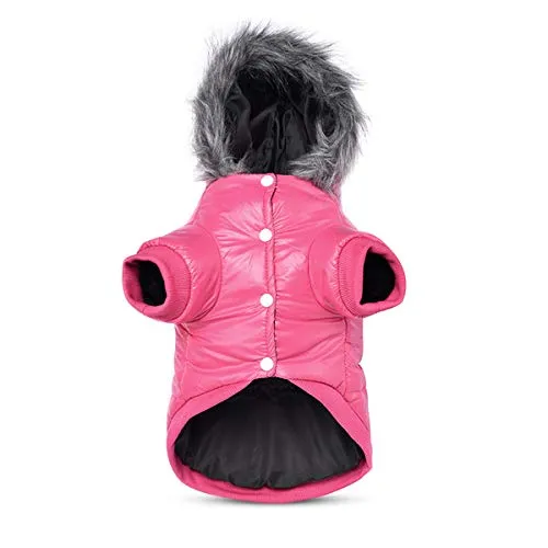 PETCUTE Cappotto Invernale per Cani Giubbotto Abbigliamento per Cani Giacca in Felpa Calda per Cane Impermeabile Tuta Invernale per Cani