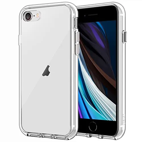 JETech Cover Compatibile iPhone SE 2020/8/7, Custodia con Paraurti Assorbimento degli Urti e Anti-Graffio (Trasparente)