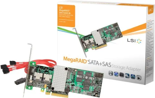 MegaRAID LSI SAS 9260-8i, Kit 8 Porte, 6 Gbps SAS/SATA 512 MB PCI-E 2.0