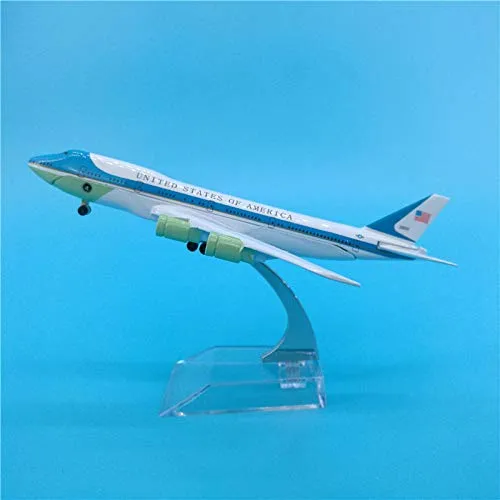 16cm Modello di Aereo Americano Air Force One Carrello di atterraggio Boeing 747 Modello di Aereo B747 Airbus Decorazione Regalo Creativo