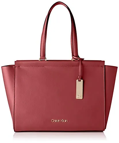 Calvin Klein Enfold Shopper - Borse a tracolla Donna, Rosso (Barn Red), 1x1x1 cm (W x H L)