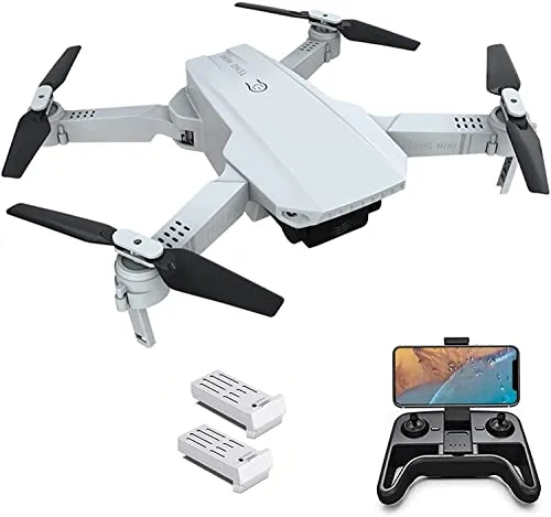 OBEST Mini Drone con Telecamera HD 4K, Posizionamento del Flusso Ottico a Doppia Videocamera, Mantenimento dell'altitudine, Modalità Senza Testa,Quadricottero Pieghevole WiFi FPV, per Principianti