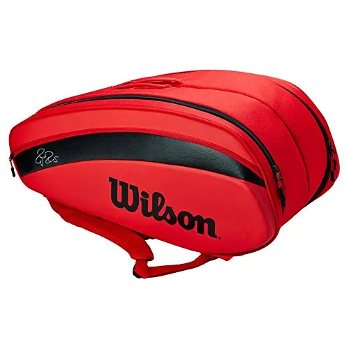 Wilson RF DNA - Borsa da tennis, confezione da 12, colore: Rosso