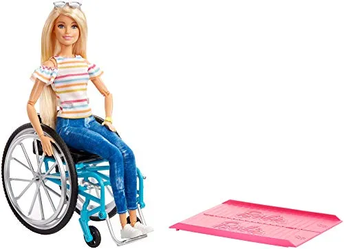 Barbie Fashionistas, Bambola in Sedia a Rotelle, Giocattolo per Bambini 3+ Anni, GGL22, Multicolore