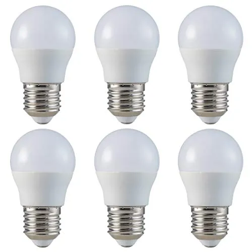 Lot de 6 - ZONE LED SET - E27 - G45-5.5W - Ampoule LED - Luce Bianca Naturale (4000K) - 470 Lm - equivalenti a to 40W - V-TAC- Angolazione fascio luce 180°