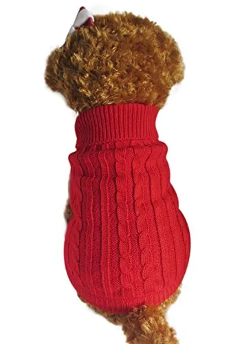 Cappottino di lana fatto a maglia per cani, per inverno e autunno, per cani di piccola e media taglia, come chihuahua, shiba, bassotti, bulldog