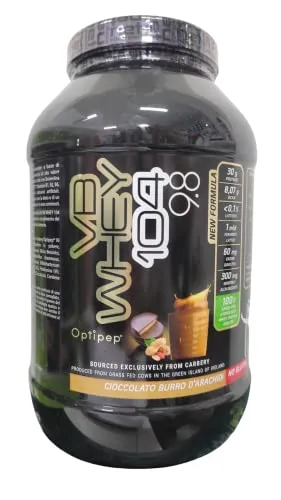 VB WHEY 104 9.8 NET New Formula 1980 g. gusto Cioccolato Burro D'arachidi