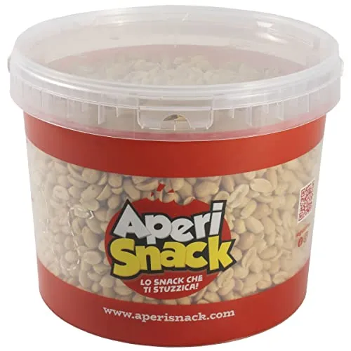 Aperisnack® - AP04.001.03 – Arachidi Tostate e Salate Secchiello Large da 3kg . Pratico secchiello salva freschezza.