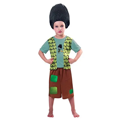 Trolls Branch Costumi Per Bambini Film TV Personaggio Dei Cartoni Festa Del Libro bambini Costume - Verde, 3-4 anni