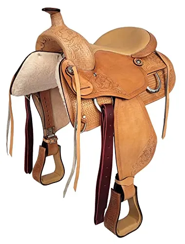 A&M Reitsport Western Sattel Denver in Pelle di Bufalo di Alta qualità Nuovo, 40,64 cm