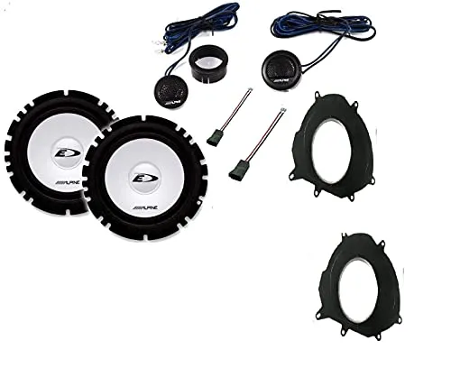 Kit 4 Casse SXE 1750S Per Renault Clio Con Adattatori E Supporti Altoparlanti Alpine Predisposizione Anteriore Con Tweteer Separati