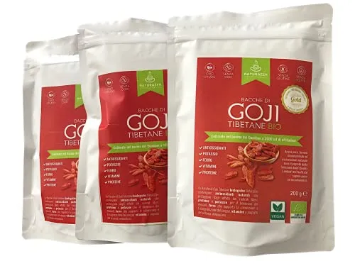 NaturaZen Bacche di Goji Biologiche Gold Quality Limited 200g, Gusto Fruttato