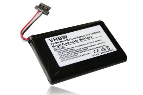 vhbw Li-Ion batteria 1200mAh (3.7V) per Becker Transit 50, Transit 50 LMU sostituisce 541380530006 / BL-LP1230/11-D00001 U / 541380530005 / BP-LP1200.