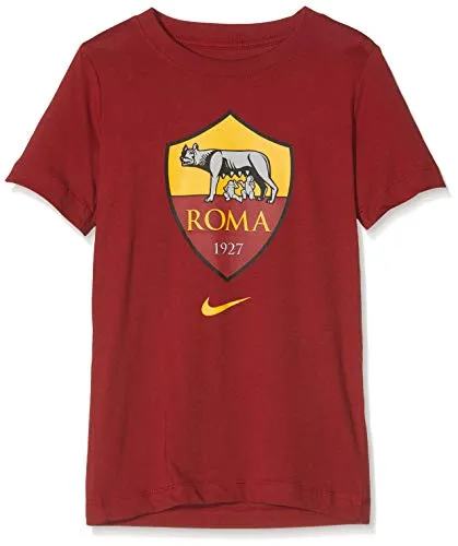 Nike A.S. Roma, Maglietta Bambino, Rosso (Team Crimson), S