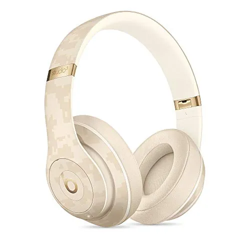 Beats Studio3 Wireless Cuffie con cancellazione del rumore – Chip per cuffie Apple W1, Bluetooth di Classe 1, cancellazione attiva del rumore, 22 ore di ascolto – Beige (Mimetico Sabbia del Deserto)