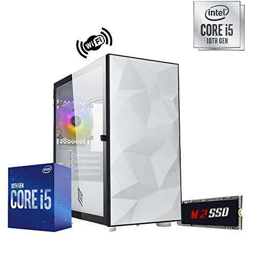 Pc Desktop Intel i5 10400 4.30 ghz Ram 16 gb ssd m2 256gb + Hard Disk 1 tb WiFi Psu 500w Licenza Windows 10 PRO