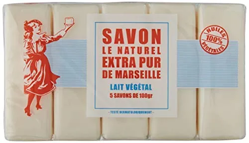 Savon le Naturel – Sapone di Marsiglia Extra Puro al latte x 5 – 100 g