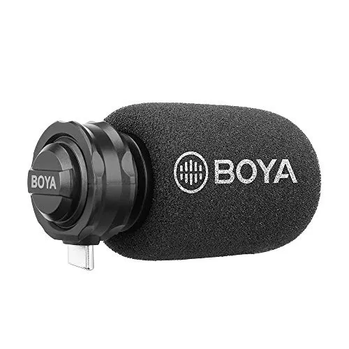 Boya BY-DM100 - Microfono a condensatore cardioide stereo digitale Plug & Play con connettore USB Type-C plug-in per dispositivi Android (BYDM100)