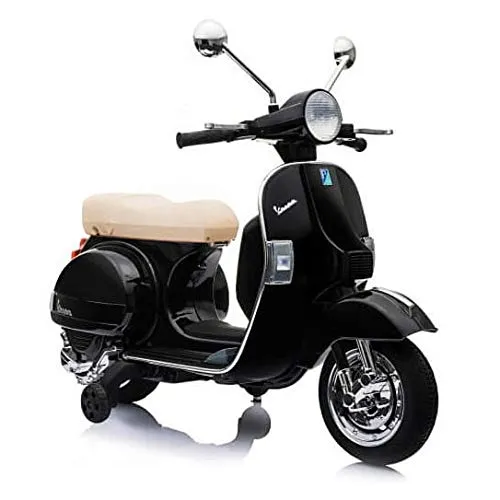 giordanoshop Piaggio Vespa PX150 Elettrica 12V per Bambini Nera