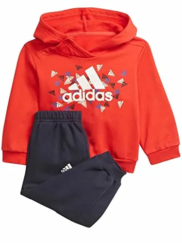 adidas I Bos gra Jog Set Sportivo, Rosso/Bianco, 2 Anni Unisex-Bimbi