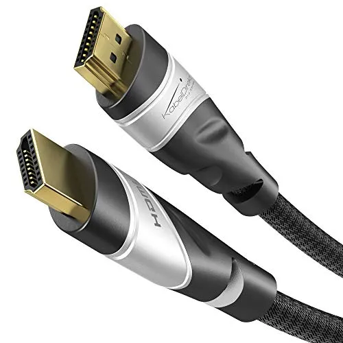 KabelDirekt 2m Cavo HDMI 4K High Speed Certificato Premium, Compatibile con (HDMI 2.0a/b, 2.0, 1.4a, 4K Ultra HD, 3D, Full HD 1080p, HDR, Arc, High Speed con Ethernet, PS4, Xbox, HDTV)