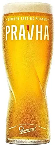 Staropramen - Bicchiere da birra con pinta nucleata Pravha, 568 ml