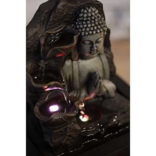 Zen'Light Spiritualite - Fontana in poliresina, Marrone Scuro, 21 x 21 x 26 cm