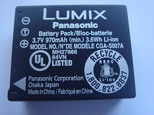 Panasonic CGA-S007A/1B - Batteria Originale da 970 mAh per Lumix DC