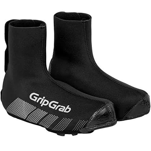 GripGrab Ride Winter Neoprene Windproof Road Mountain-Bike Cycling Overshoes Warm Rain Bicycle Shoe Covers, Copriscarpe da Ciclismo Unisex-Adult, Nero, M (40-41)