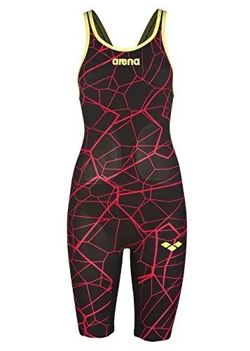 Arena Womens Limited Edition Carbon Air Kneeskin - Black/Bright Red Size 26