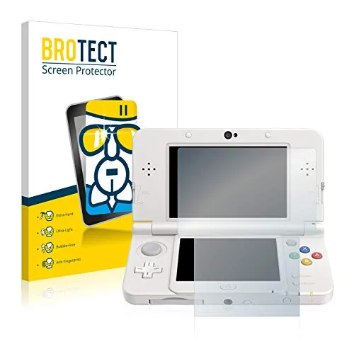 brotect Pellicola Protettiva Vetro Compatibile con Nintendo New 3DS Schermo Protezione, Estrema Durezza 9H, Anti-Impronte, AirGlass