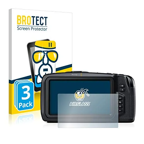 brotect Pellicola Protettiva Vetro Compatibile con Blackmagic Pocket Cinema Camera 6K (3 Pezzi) Schermo Protezione Durezza 9H, Anti-Impronte, AirGlass
