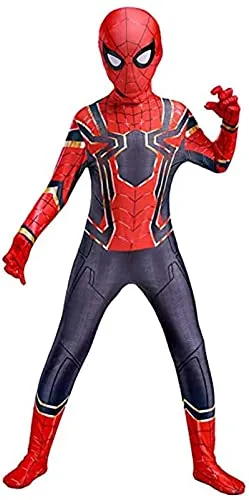 GUOHANG Costume Spiderman Adulto Cosplay Costume Spiderman Bambino 3d Stampa Supereroe Costumi Di Halloween Boys Spiderman Costume Costume Carnevale,C-140~150CM