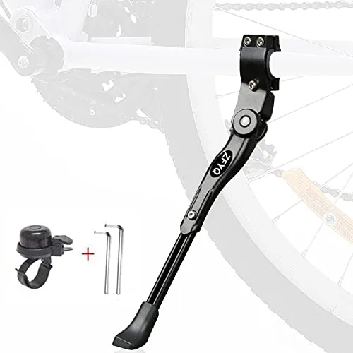 Cavalletto Bici, Regolabile Alta qualità Alluminio Lega Cavalletto laterale per 24”-28” mountain bike, bici da strada, biciclette, MTB Bici