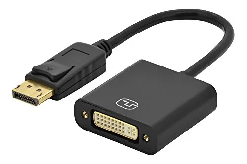 Ednet Cavo DisplayPort (0,2 m, DP DVI (24 + 5), Maschio/Femmina, M/Blocco, DP 1,2 Compatibile, UL)