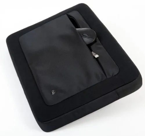 Vivanco - Custodia per notebook da 43,9 cm (17,3 pollici) inclusa tasca con cerniera per accessori, colore: Nero