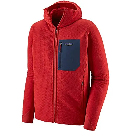 Patagonia M's R2 Techface Hoody, Felpa Uomo, Fuoco (Fire), L