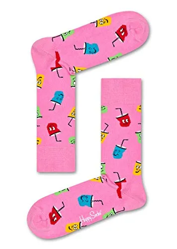 Happy Socks Snacks Gift Box Calze, Multicolore (Multicolour 430), 4/7 (Taglia Unica: 36-40) (Pacco da 2) Donna