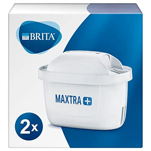 BRITA Filtri MAXTRA+ per Caraffa Filtrante per acqua - incl. 2 Filtri MAXTRA+ per la riduzione di cloro, calcare e impurità