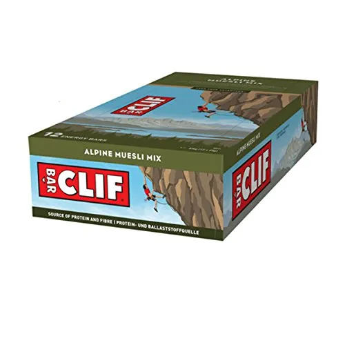 CLIF BAR barretta scatola da 12 pezzi x 68 gr. cad. alpine muesli mix