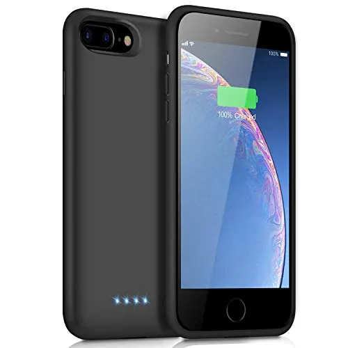 iPosible Cover Batteria per iPhone 6 Plus/6S Plus/8 Plus/7 Plus, 8500mAh Cover Ricaricabile Custodia Batteria Cover Caricabatteria Battery Case per iPhone 6 Plus/6S Plus/8 Plus/7 Plus[5.5'']Power Bank