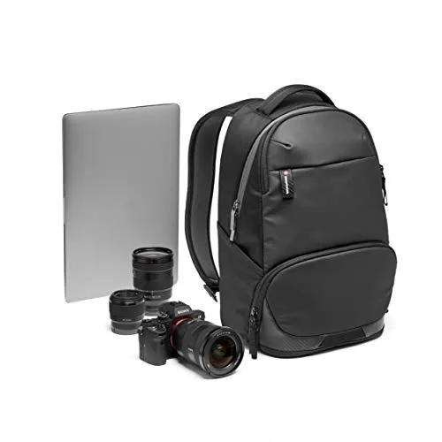 Manfrotto Advanced² Active MB MA2-BP-A Zaino Foto/Laptop, per DSLR e Mirrorless con Obiettivi Standard, Divisori Imbottiti Intercambiabili, Attacco per Treppiede, Tessuto Trattato