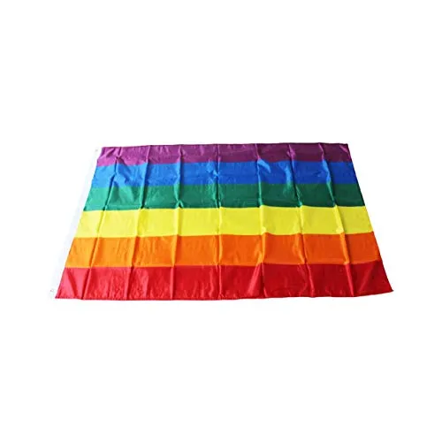 Tellaboull 150 * 90 cm 5 * 3ft Gay Lesbiche Colorate Arcobaleno Bandiere Pace Banner Parata Bandiere Resistenza Dissolvenza LGBT Pride Bandiera Decorazioni per La Casa