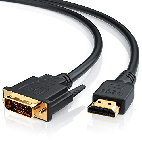 CSL - Cavo da HDMI a DVI 24 e 1 Dual Link da 5 Metri- Cavo High Speed Adapter - HDTV Fino a 1080P Full HD - 3D Ready - contatti Dorati