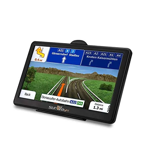 SAT NAV 7 pollici 8 GB ad alta luminosità touchscreen gps navigatore compreso preinstallato UK e EU mappe 2020 aggiornamenti a vita gratuiti