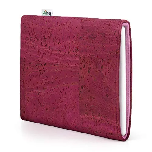 Stilbag eReader Custodia VIGO per PocketBook InkPad X | eBook Reader Borsa - Made in Germany | sughero rosa, feltro di lana rosa vecchia