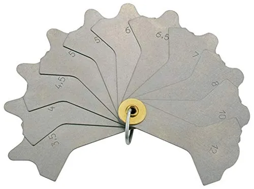 Calibro di saldatura 12 fogli 3 – 12 mm