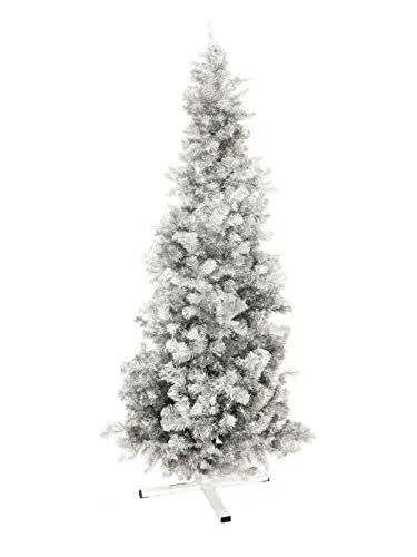 Europalms 83500556 Fir Tree Futura, Silver Metallic, 210 cm