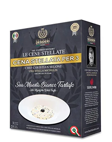 Box Le Cene Stellate - Risotto Sua Maestà Bianco Tartufo - Cofanetto Cena Michelin per 2 / 3 persone
